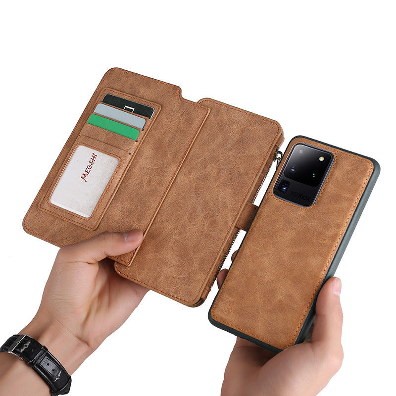 Multifunctional Magnetic Card Wallet Phone Case For Samsung A Series