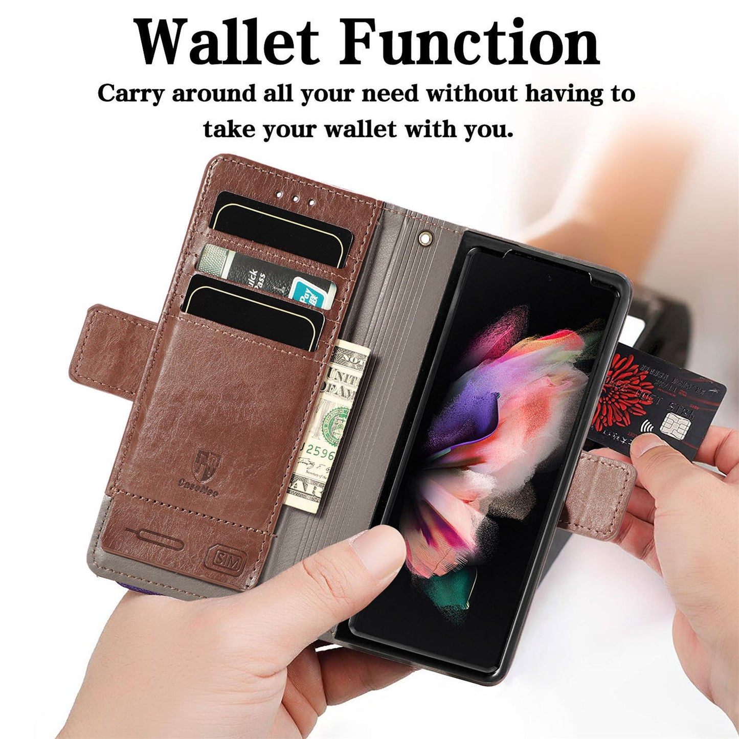 Magnetic Leather Phone Case For Samsung Galaxy Z Fold3 5G