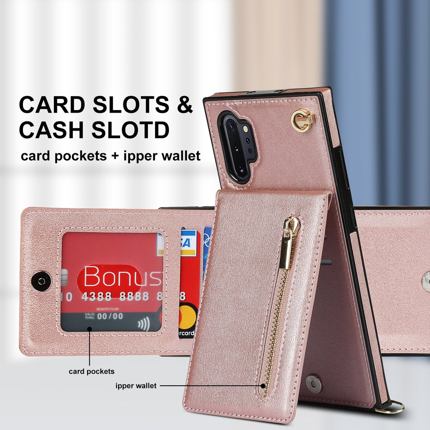 New Crossbody Zipper Wallet Phone Case For Samsung Note10 Plus