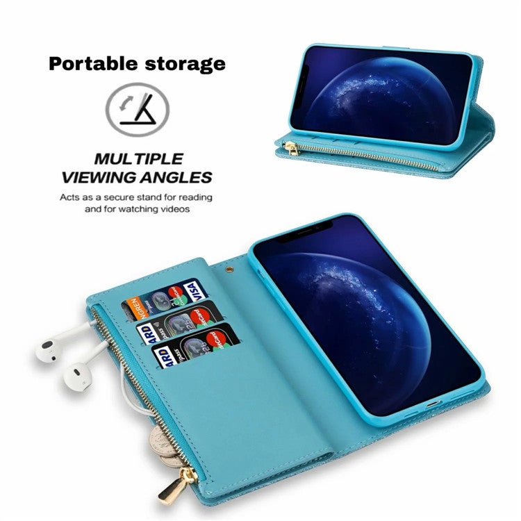 Étui à rabat en cuir scintillant et girly pour Samsung S21 Series