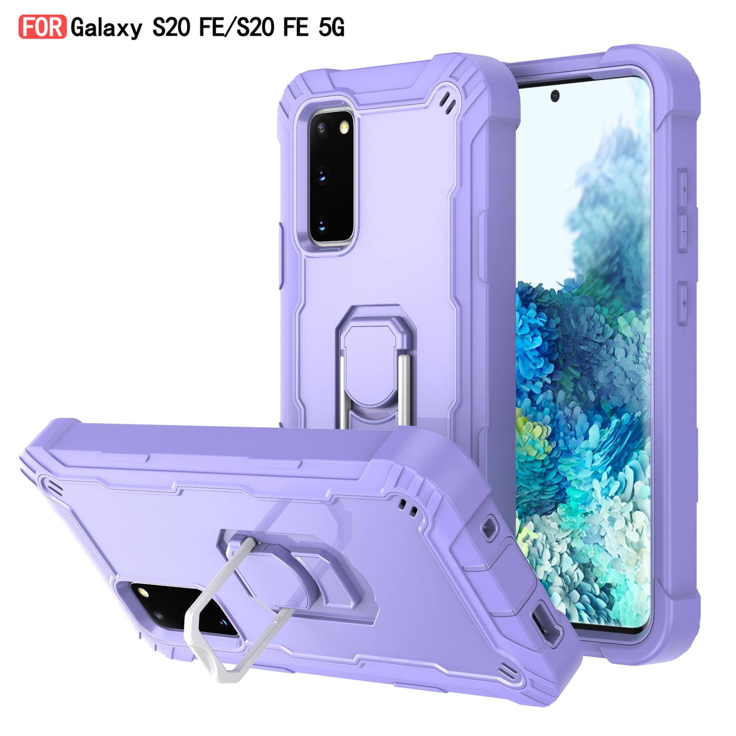 Coque antichoc avec support en métal pour Samsung S20FE 4G/5G