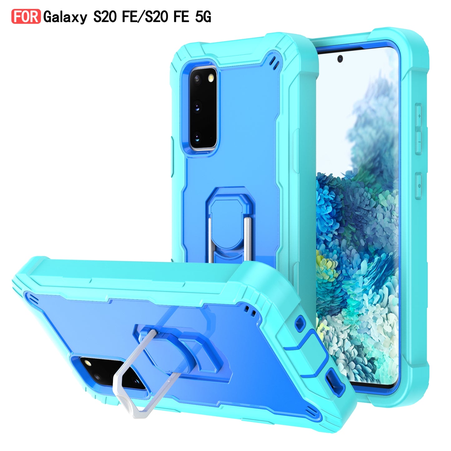Coque antichoc avec support en métal pour Samsung S20FE 4G/5G