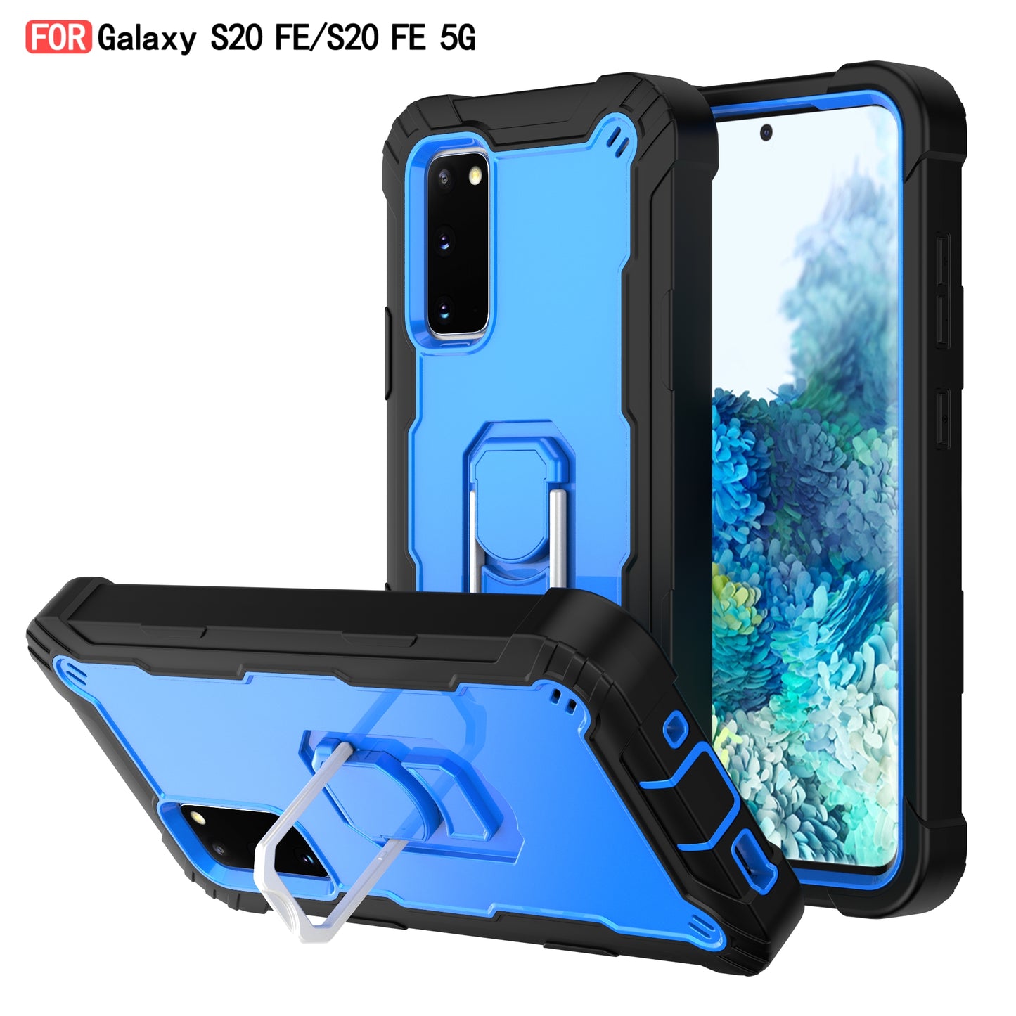 Coque antichoc avec support en métal pour Samsung S20FE 4G/5G