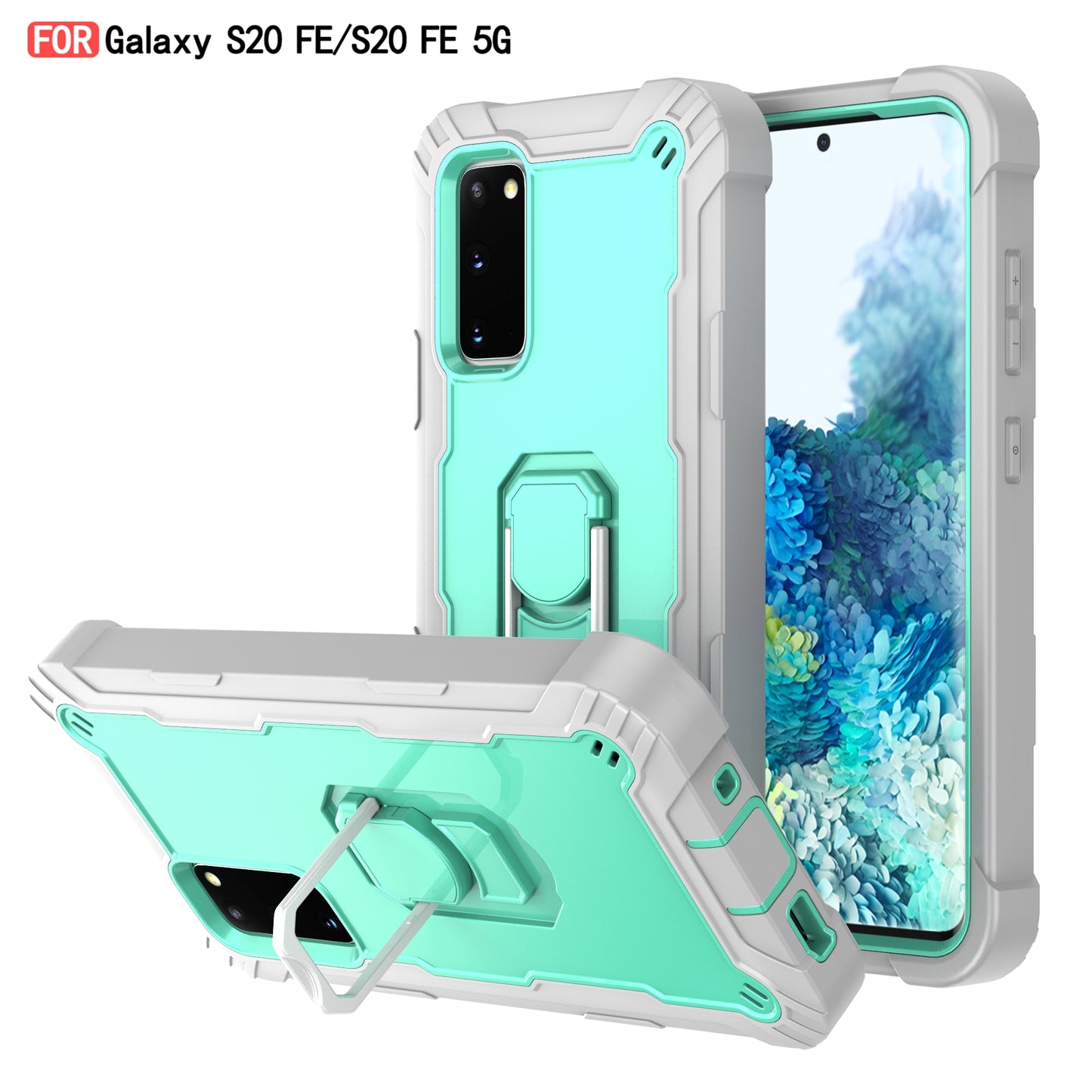 Coque antichoc avec support en métal pour Samsung S20FE 4G/5G