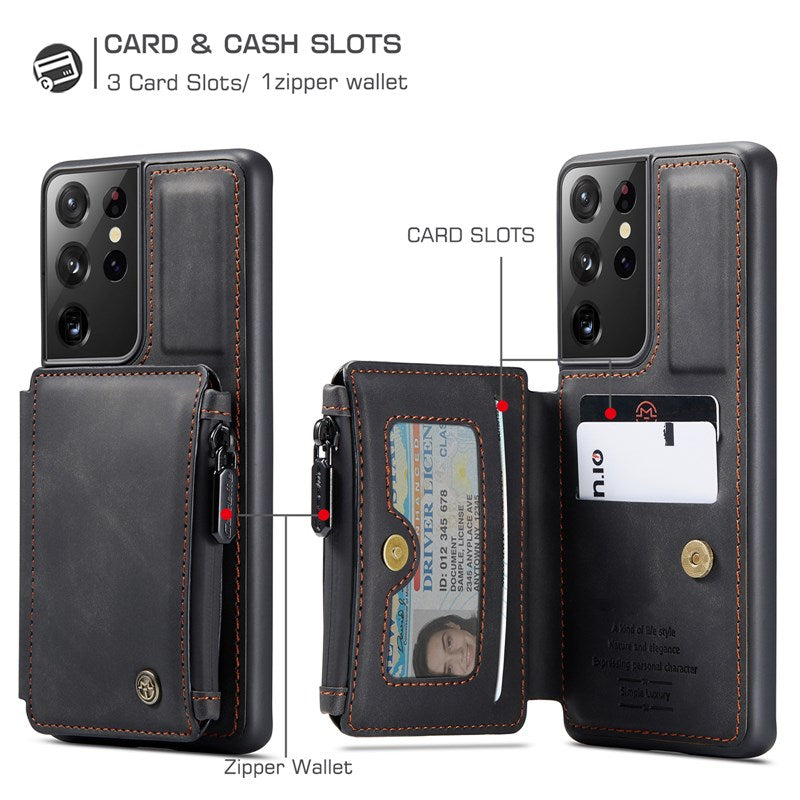 Nouvel étui portefeuille multifonction de luxe pour téléphone Samsung S21 Series