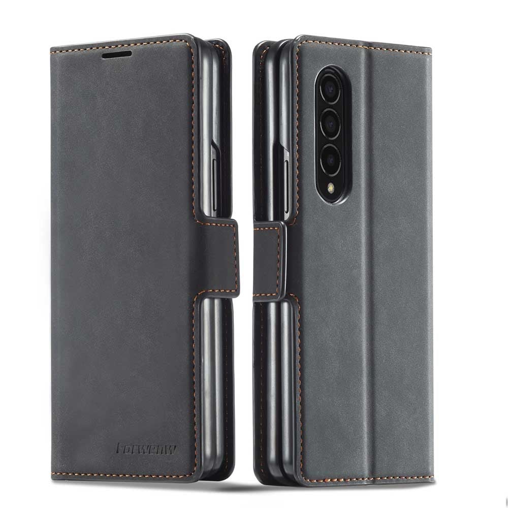 Étui portefeuille à rabat en cuir de luxe pour Samsung Galaxy Z Fold3 5G