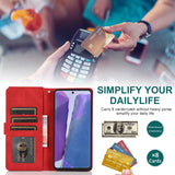 Luxury Skin Feel Multi-card Zipper Leather Case For Samsung Note20/Note20 5G