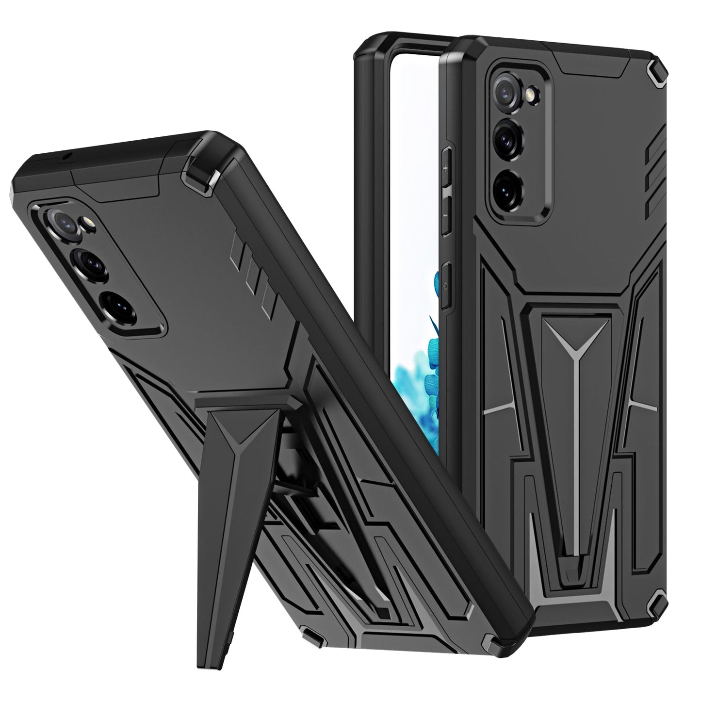 Nouvelle coque de téléphone magnétique avec support d'armure extraordinaire pour Samsung S20FE 4G/5G