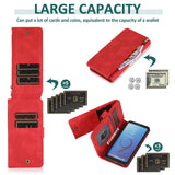 Luxury Skin Feel Multi-card Zipper Leather Case For Samsung S9