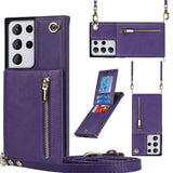 New Crossbody Zipper Wallet Phone Case For Samsung