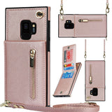 New Crossbody Zipper Wallet Phone Case For Samsung S9