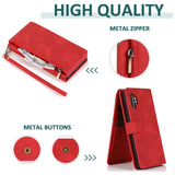 Luxury Skin Feel Multi-card Zipper Leather Case For Samsung Note10 Plus