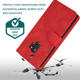 Luxury Skin Feel Multi-card Zipper Leather Case For Samsung S9