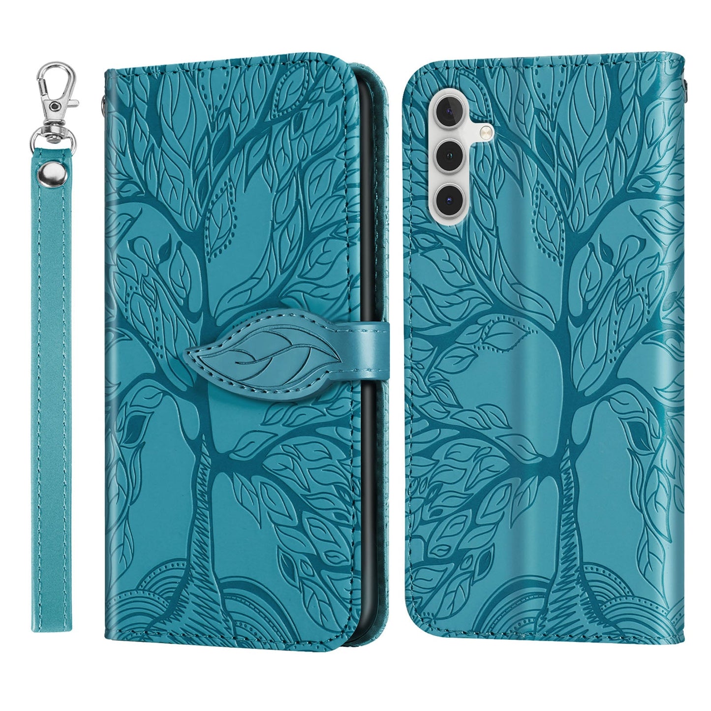 New 3D Embossed Life Tree Wallet Phone Case For Samsung A Series