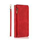 Luxury Skin Feel Multi-card Zipper Leather Case For Samsung Note10 Plus