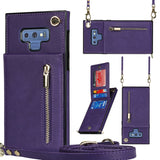 New Crossbody Zipper Wallet Phone Case For Samsung Note9