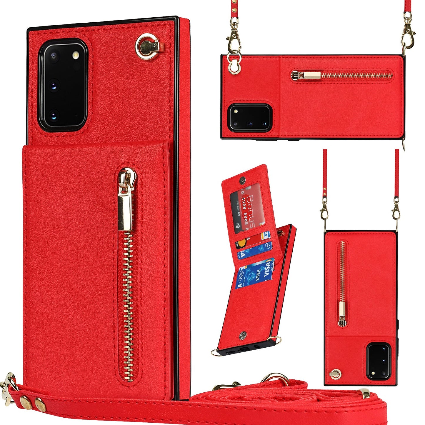 New Crossbody Zipper Wallet Phone Case For Samsung Note20/Note20 5G