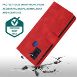 Luxury Skin Feel Multi-card Zipper Leather Case For Samsung A21S
