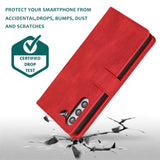 Luxury Skin Feel Multi-card Zipper Leather Case For Samsung S21FE