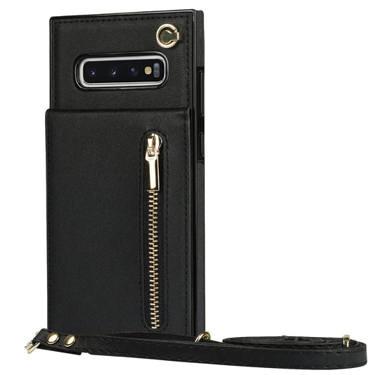 New Crossbody Zipper Wallet Phone Case For Samsung S10 Plus