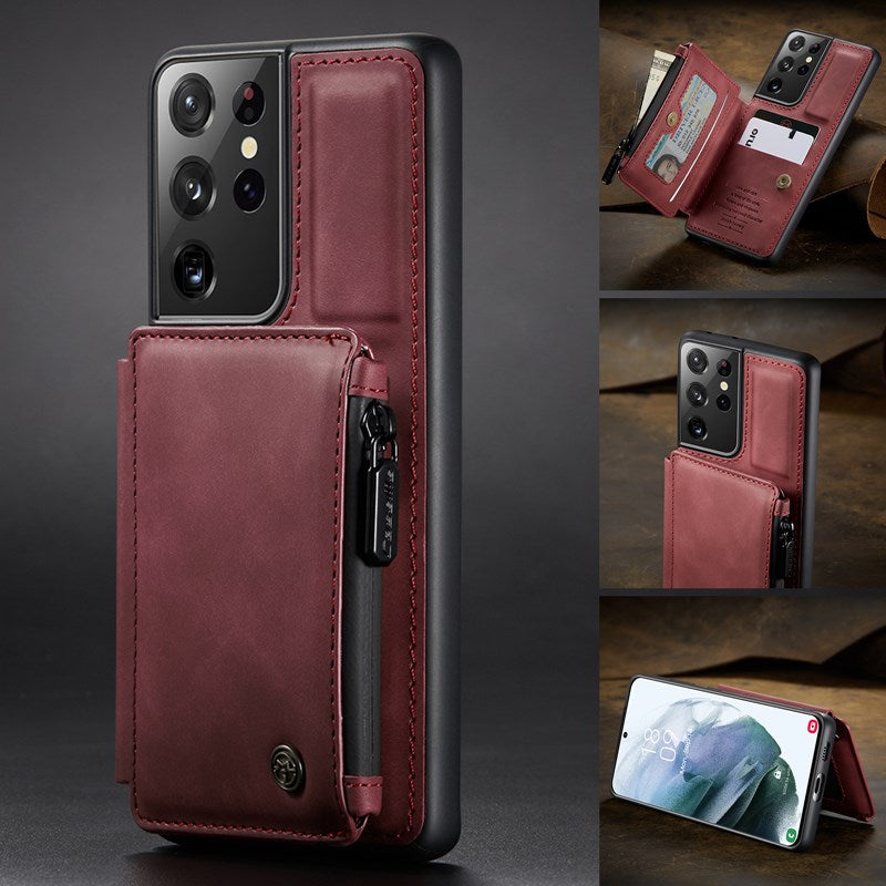 Nouvel étui portefeuille multifonction de luxe pour téléphone Samsung S21 Series