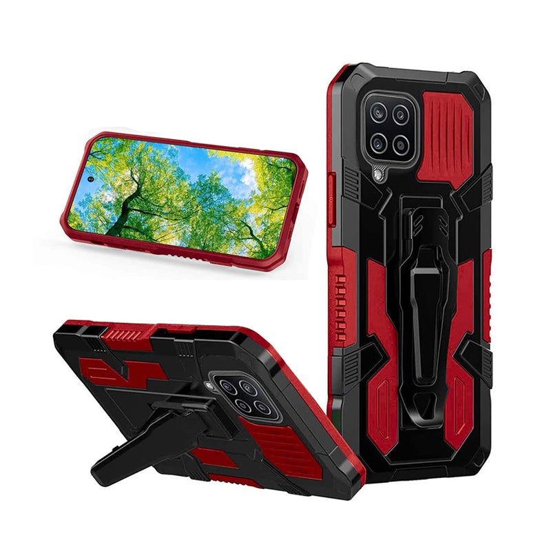 Phone Warrior Multi-function Bracket Belt Clip Case For Samsung A12