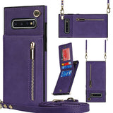 New Crossbody Zipper Wallet Phone Case For Samsung S10 Plus