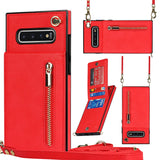 New Crossbody Zipper Wallet Phone Case For Samsung S10 Plus