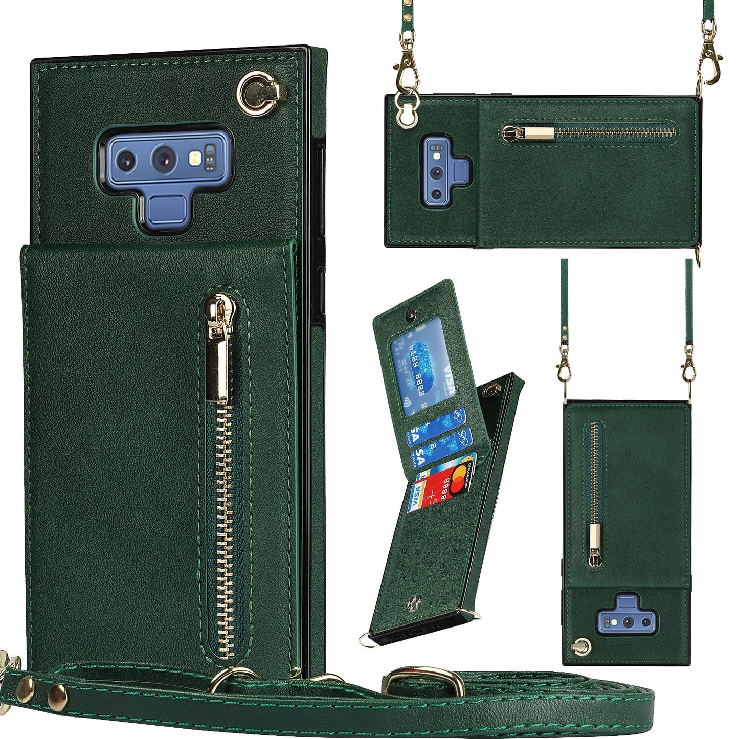 New Crossbody Zipper Wallet Phone Case For Samsung Note9