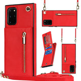 New Crossbody Zipper Wallet Phone Case For Samsung S20 Plus