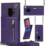 New Crossbody Zipper Wallet Phone Case For Samsung S9
