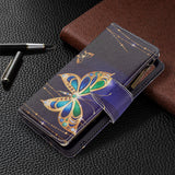 Large Capacity Painted Zipper Leather Case For Samsung S21FE