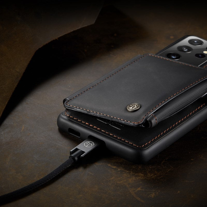 Nouvel étui portefeuille multifonction de luxe pour téléphone Samsung S21 Series