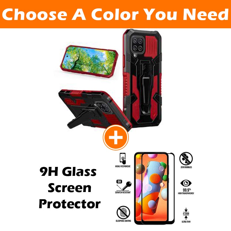 Phone Warrior Multi-function Bracket Belt Clip Case For Samsung A12