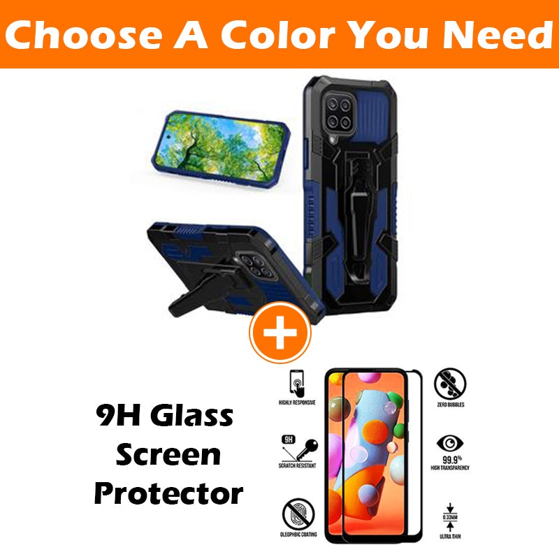 Phone Warrior Multi-function Bracket Belt Clip Case For Samsung A12