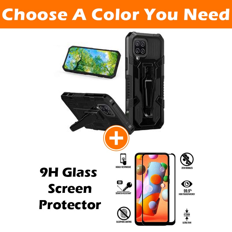 Phone Warrior Multi-function Bracket Belt Clip Case For Samsung A12