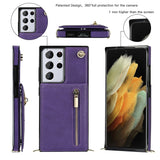 New Crossbody Zipper Wallet Phone Case For Samsung