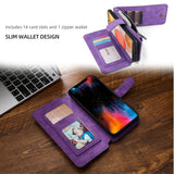Multifunctional Magnetic Card Wallet Phone Case For Samsung A42 5G
