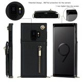 New Crossbody Zipper Wallet Phone Case For Samsung S9