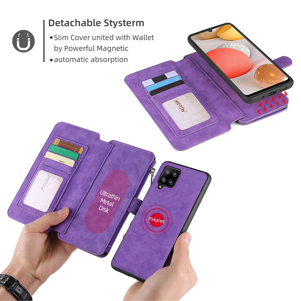 Multifunctional Magnetic Card Wallet Phone Case For Samsung A42 5G