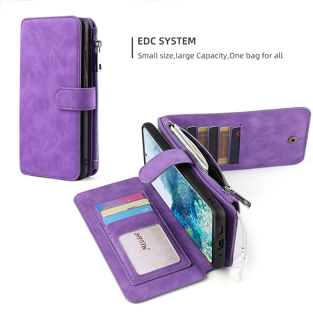 Étui de Téléphone Multifonctionnel à Porte-Cartes Magnétique Pour Samsung S21 Series