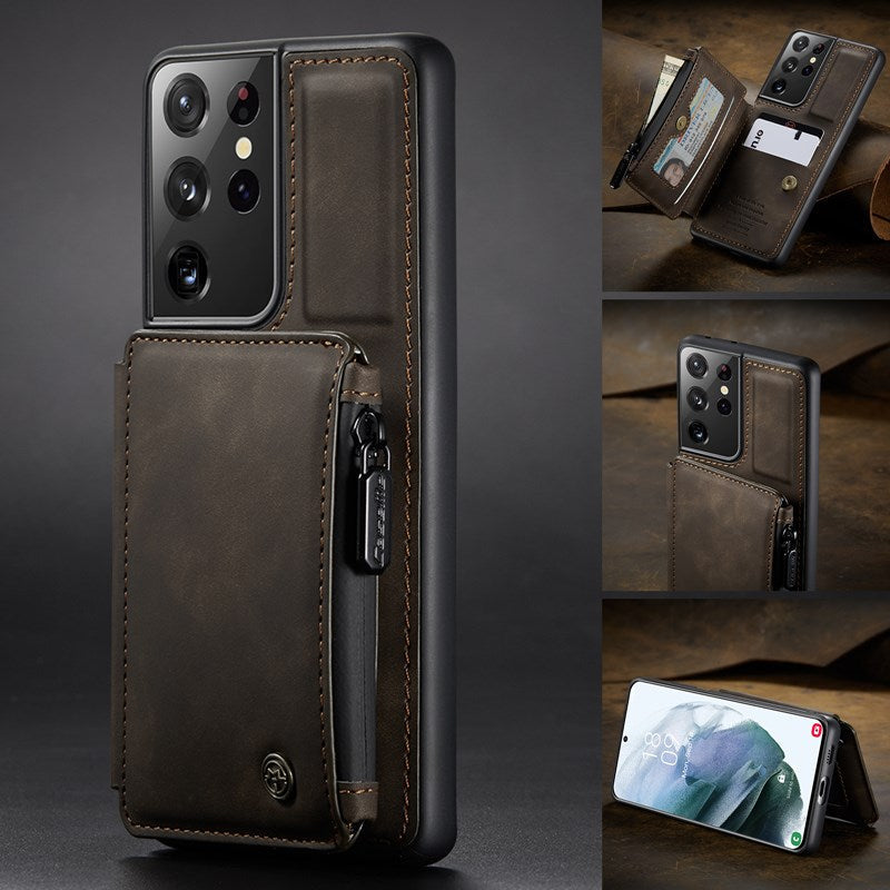 Nouvel étui portefeuille multifonction de luxe pour téléphone Samsung S21 Series
