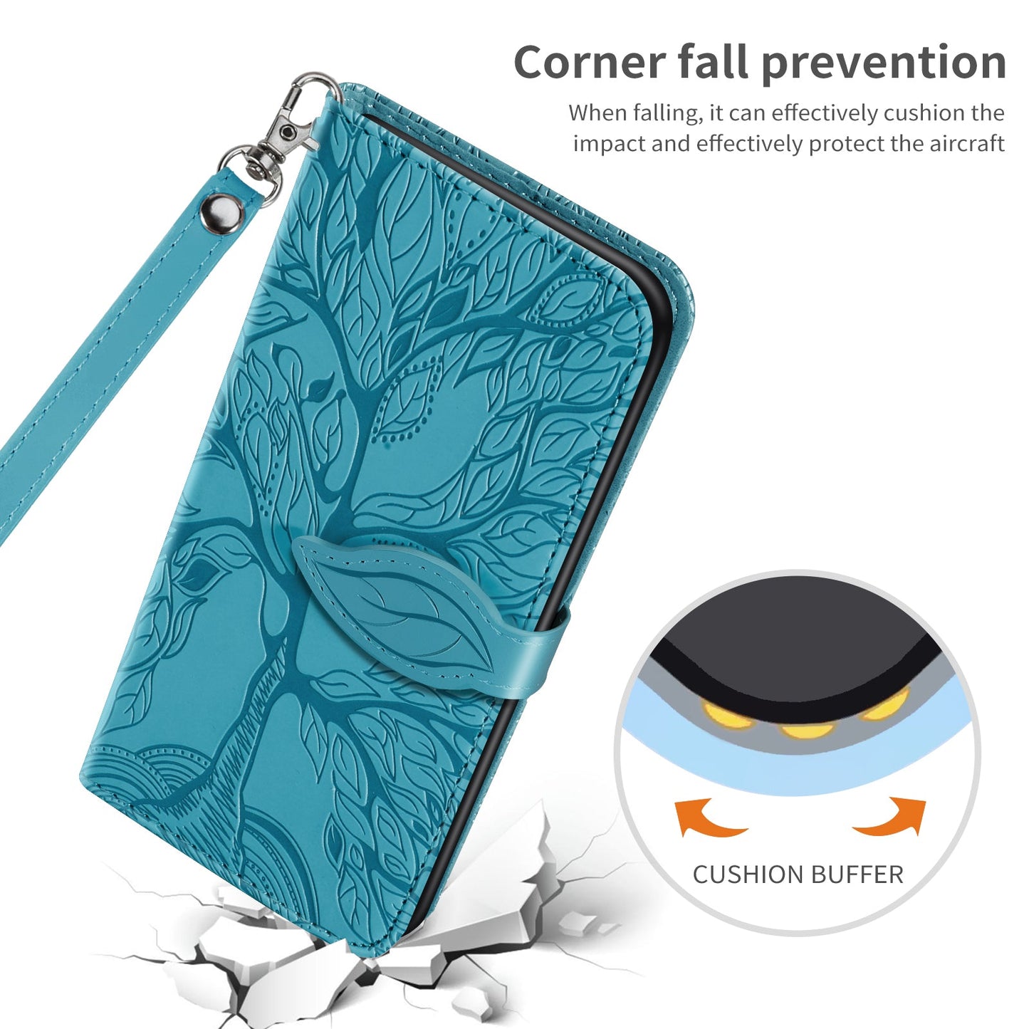 New 3D Embossed Life Tree Wallet Phone Case For Samsung A Series