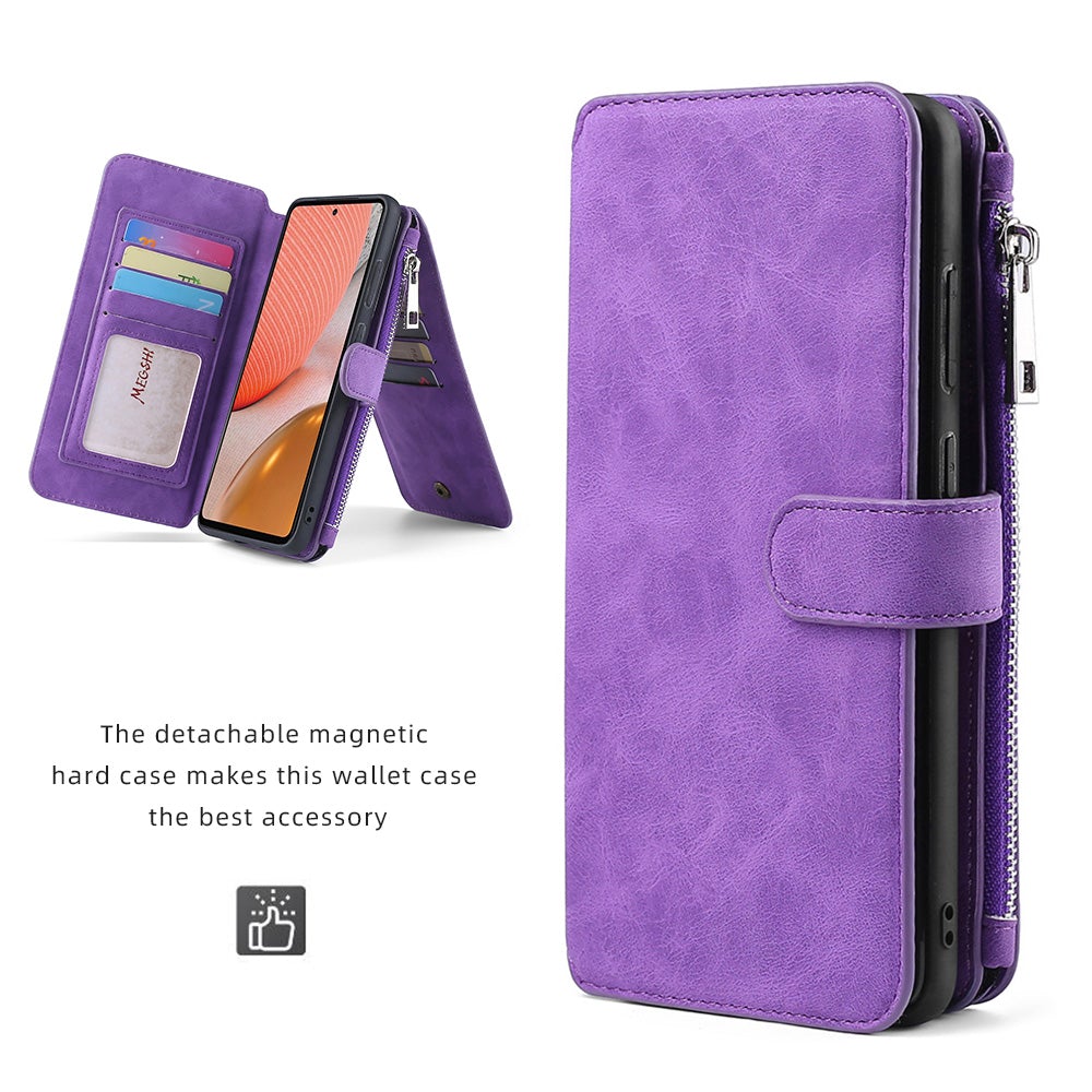 Multifunctional Magnetic Card Wallet Phone Case For Samsung A72 5G