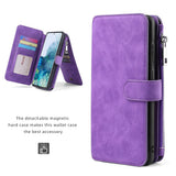 Multifunctional Magnetic Card Wallet Phone Case For Samsung S21FE
