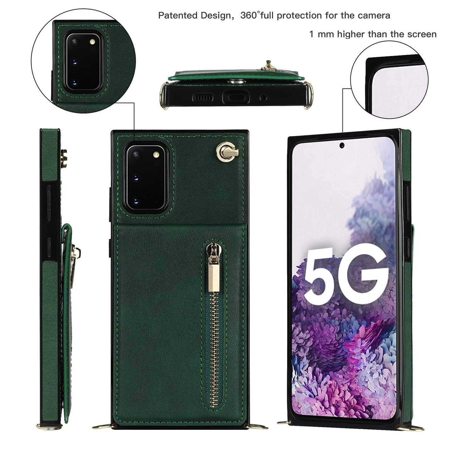 New Crossbody Zipper Wallet Phone Case For Samsung Note20/Note20 5G