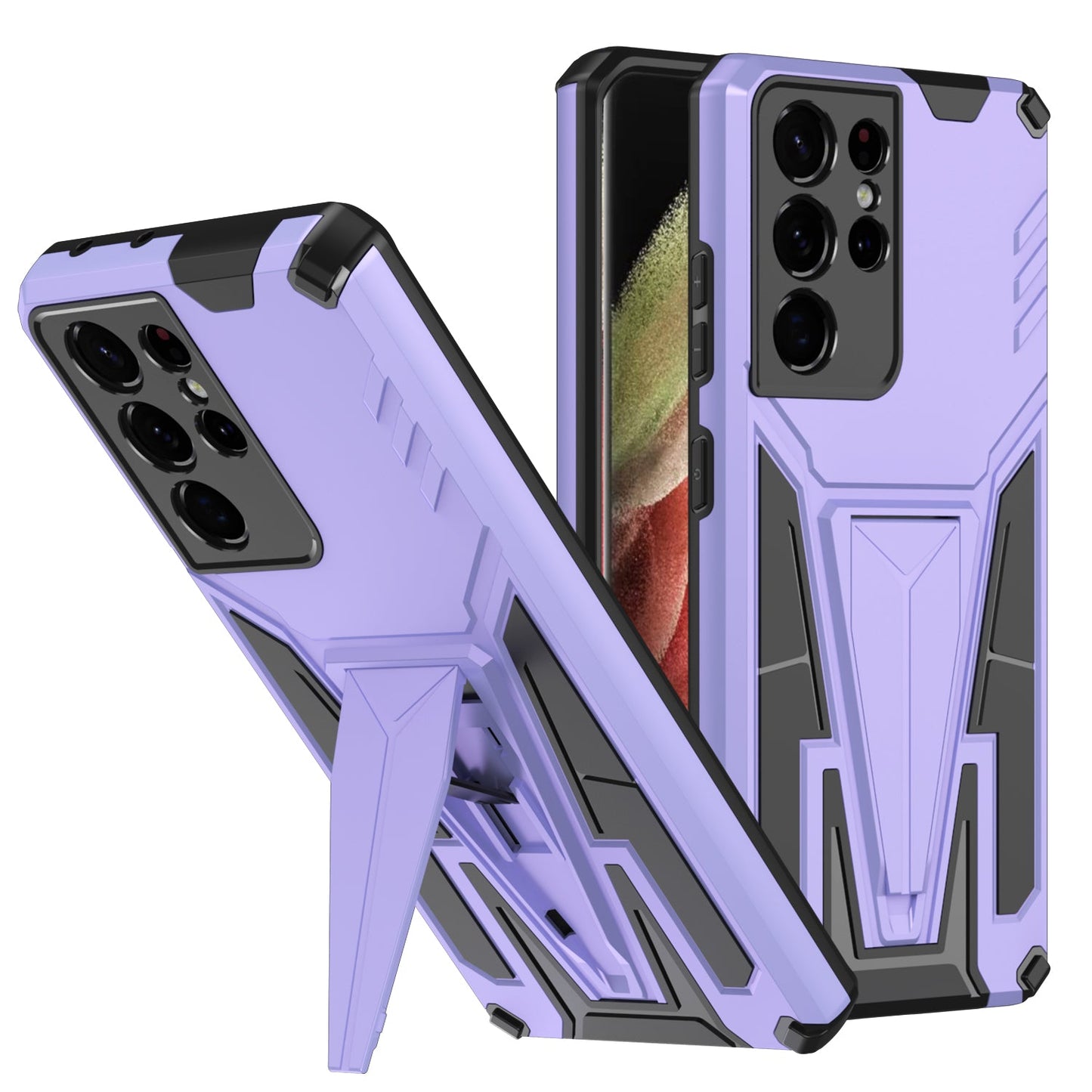 Nouvelle coque de téléphone magnétique avec support en armure extraordinaire pour Samsung S21 Ultra 5G