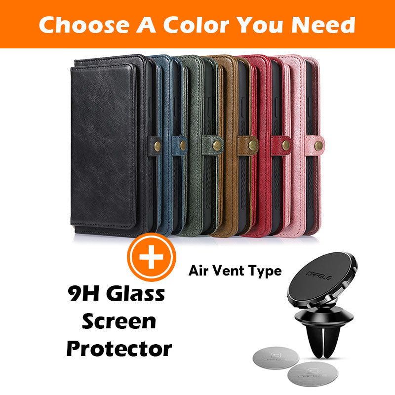 Multifunctional Split Magnetic Wallet Phone Case For Samsung S21FE