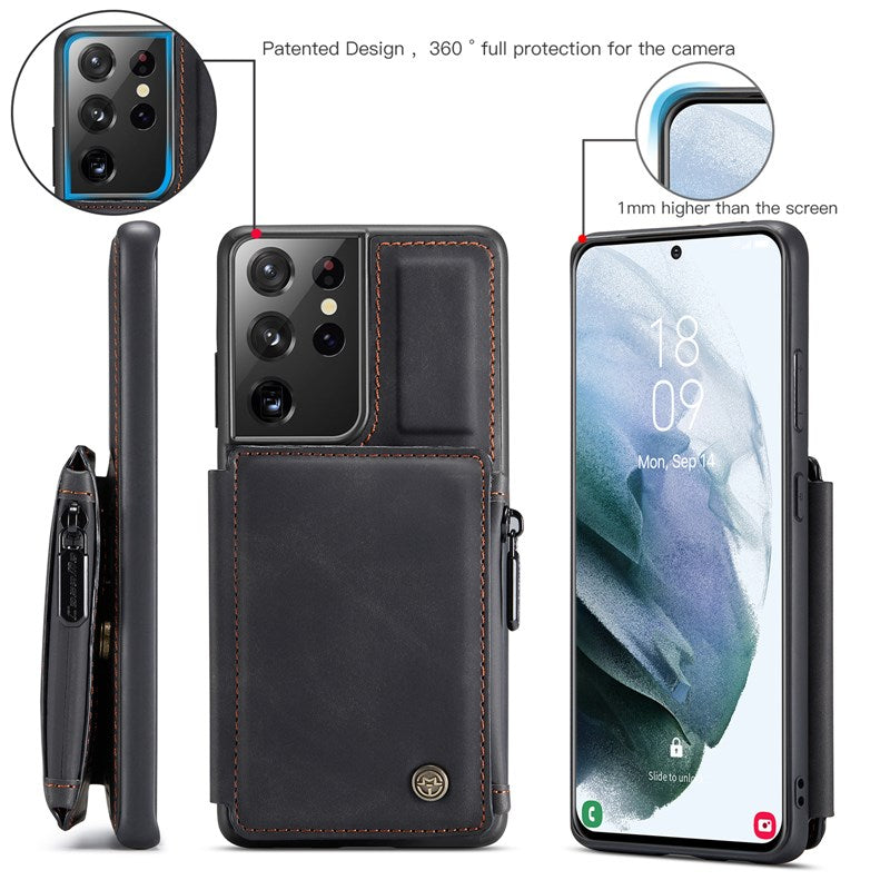 Nouvel étui portefeuille multifonction de luxe pour téléphone Samsung S21 Series