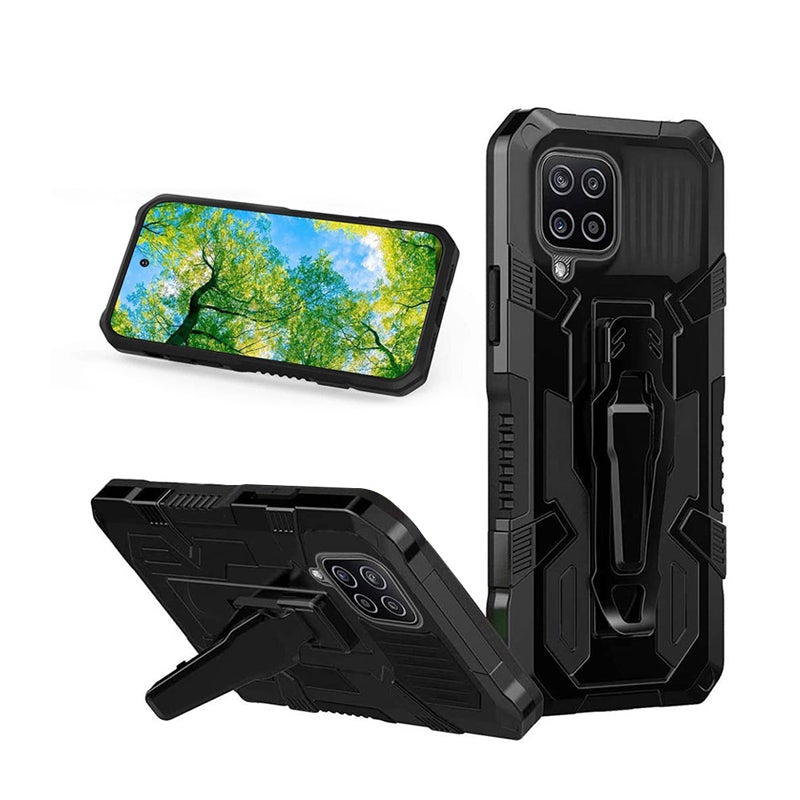 Phone Warrior Multi-function Bracket Belt Clip Case For Samsung A12